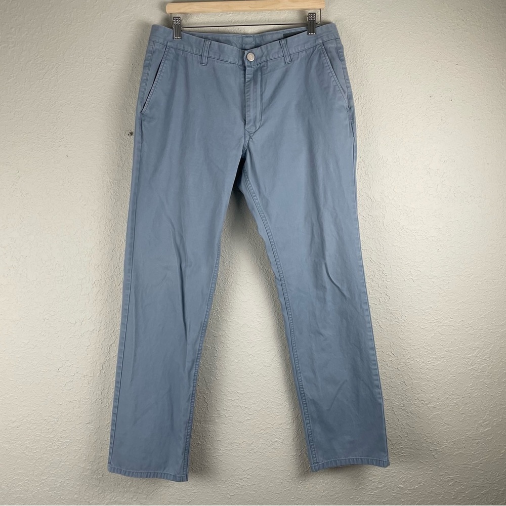 Mens Bonobos Washed Chino Pants Slim‎ Straight Infinity Blue 35